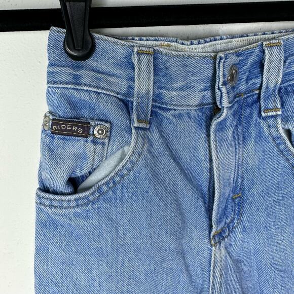 Vintage Riders Denim Jeans Kids Size 5 Light Blue Wash 90s High Waisted - Picture 3 of 5